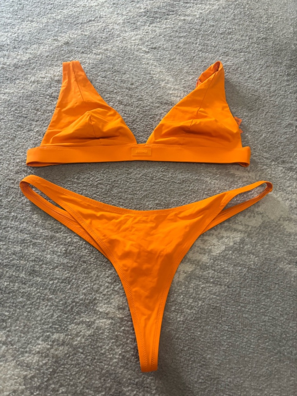 SKIMS Orange Triangle Bikini Set
